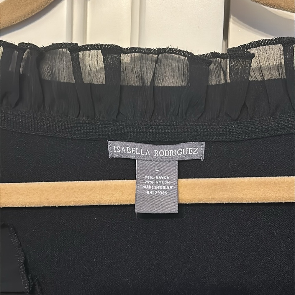 Isabella Rodriguez Black Button down Cardigan Size L - Picture 2 of 6